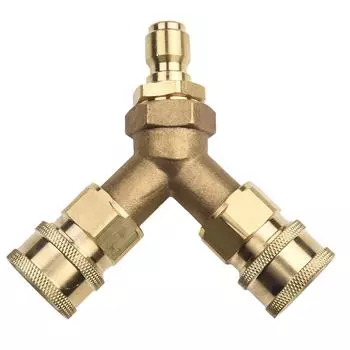Высококачественная мойка высокого давления, тройник-разветвитель, трехходовой, преобразует латунную двойную систему для разветвителя на 4,0 галлона в минуту CHINA