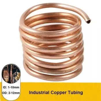 Высококачественная мягкая медная трубка 1 м, внешний диаметр 2/3/4/5/6/8/10/12 мм, 99,9% чистая медная проволока, труба для кондиционера, охлаждения, своими руками, поделки