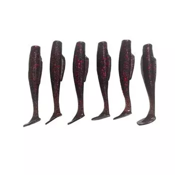 Высококачественная мягкая пластиковая приманка с хвостом-лопаткой для ловли окуня 6 шт. 6-7 см 2-3 г