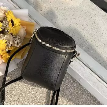 Высококачественная мягкая сумка для мобильного телефона из натуральной кожи, новая мини-сумка через плечо, текстурированная верхняя сумка из коровьей кожи для женщин