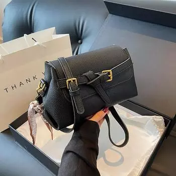 Высококачественная мягкая женская сумка на плечо из кожи личи, модная повседневная сумка через плечо в стиле ретро, дизайнерские сумки Sense, популярные прочные сумки для поездок на работу