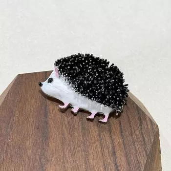 Высококачественная мультяшная масляная брошь в виде маленького ёжика, модная индивидуальная универсальная булавка в виде животного, милые аксессуары для женской сумки