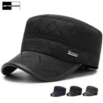 Высококачественная мужская бейсболка с ушами, зимняя шапка с плоским верхом, бейсболки с костями, кепки дальнобойщика 56-60cm темно серый