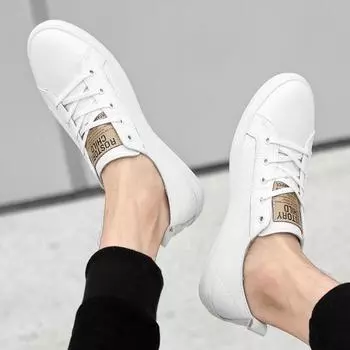 Высококачественная мужская кожаная обувь, удобные кроссовки, модная дизайнерская мужская обувь, мягкая натуральная кожа, универсальная обувь для скейтборда 37 чёрный