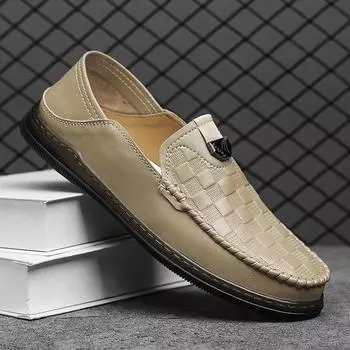 Высококачественная мужская кожаная повседневная обувь бренда, нескользящие износостойкие оксфордские туфли, мужская рабочая обувь для поездок на работу, бесплатная доставка 38 чёрный