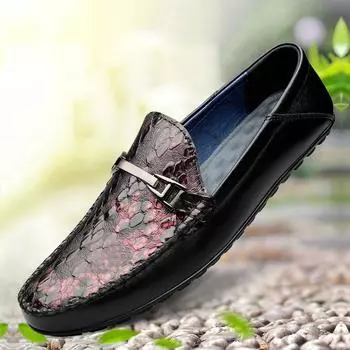 Высококачественная мужская обувь из натуральной кожи, мягкие мокасины, новейшие лоферы, мужские повседневные модные брендовые туфли на плоской подошве, удобная обувь для вождения 37