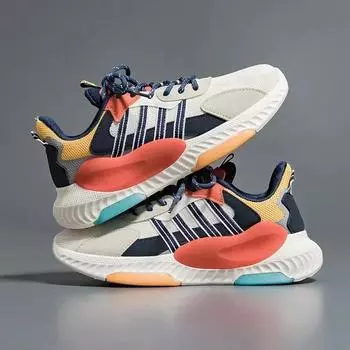 Высококачественная мужская повседневная обувь, брендовые мужские кроссовки, новые удобные нескользящие мягкие толстые подошвы, кроссовки Mela Tenis Masculino 35 оранжевый