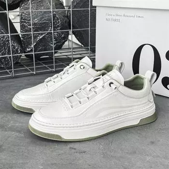 Высококачественная мужская повседневная обувь из натуральной кожи на толстой подошве для походов на открытом воздухе, белая минималистичная мужская спортивная обувь 38 коричневый