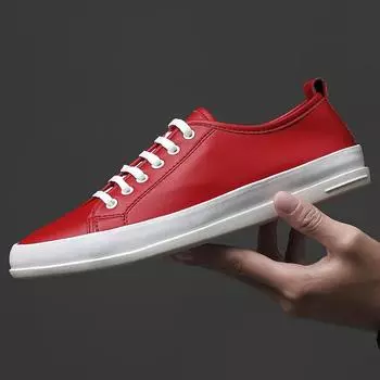 Высококачественная мужская повседневная обувь, новая натуральная кожа, роскошная дизайнерская обувь для отдыха на открытом воздухе, модная обувь на шнуровке для мужчин, кроссовки 38 чёрный