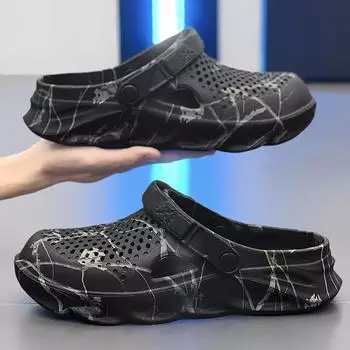 Высококачественная мужская водонепроницаемая обувь из ЭВА, классические женские сандалии, мужские пляжные шлепанцы для отдыха на открытом воздухе, нескользящие повседневные тапочки для пар 38 серый