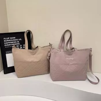 Высококачественная нейлоновая сумка для женщин, новая модная сумка-тоут с бриллиантовой цепочкой, универсальная сумка для подмышек