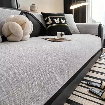 Высококачественная нескользящая подушка для дивана из шенилла с черным краем, роскошный чехол для дивана, удобный цельный защитный чехол для дивана, подходит для кресел 70x70cm 1pcs