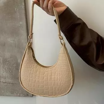 Высококачественная нишевая сумка женская 2024 новая модная сумка подмышкой женская ретро универсальная сумка на одно плечо женская хаки