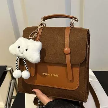 Высококачественная нишевая сумка женская 2024 новая модная сумка-мессенджер женская студенческая сумка для занятий чёрный