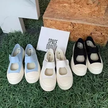 Высококачественная новая униформа парусиновые туфли женские Гонконгские вкусовые нишевые ретро туфли с большой головой студенческие женские туфли в стиле колледжа 35 белый