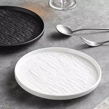 Высококачественная обеденная тарелка для стейка, легкая бытовая посуда класса люкс, керамические тарелки, креативный однотонный поднос для завтрака, изысканная столовая посуда
