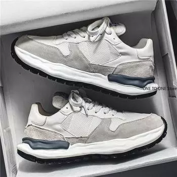 Высококачественная обувь Летняя сетчатая дышащая легкая обувь 2024 Новые повседневные кроссовки для бега Легкие кроссовки Tenis Masculino 39 серый