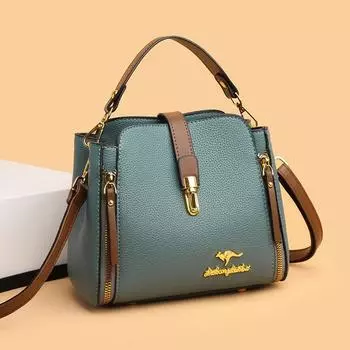 Высококачественная однотонная кожаная сумка через плечо для женщин, трендовая роскошная женская сумка 2023, модные женские сумки-мессенджеры жёлтый