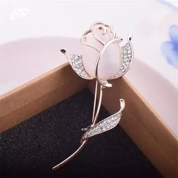 Высококачественная опаловая роза брошь изысканная свадебная одежда аксессуары цветок брошь