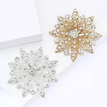 Высококачественная персонализированная брошь-цветок из сплава со стразами, легкая, роскошная, универсальная, для женского костюма, шаль, корсаж, ювелирное украшение, булавка
