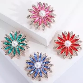 Высококачественная персонализированная хрустальная брошь-подсолнух, темпераментный блейзер, свитер, булавка для выреза, аксессуары Anti-Light