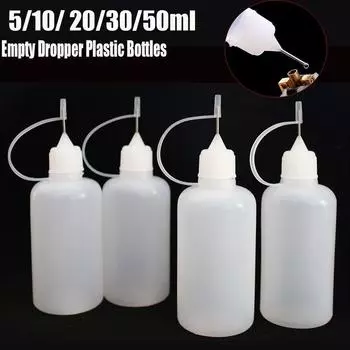 Высококачественная пластиковая бутылка для путешествий с иглой и наконечником Пустые бутылки-капельницы Многоразовые бутылки 10ml