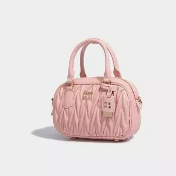 Высококачественная плиссированная сумка-подушка через плечо и через плечо, весна/лето 2024 г. розовый