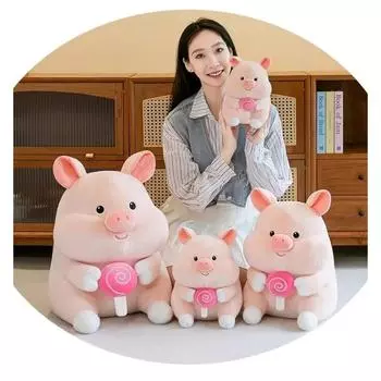 Высококачественная плюшевая игрушка в виде свиньи 27 38 см, симпатичная мягкая игрушка в стиле аниме, идеальный подарок на Рождество и День благодарения 27cm