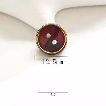 Высококачественная полимерная пуговица для рубашки, пуговица для рубашки с двумя отверстиями, тонкий край, для кардигана, свитера, перламутровая пуговица, пуговица для детской одежды ZH-712-Dark Red