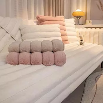 Высококачественная полосатая зимняя утолщенная плюшевая подушка для дивана с кроликом, нескользящая новая полотенце из цельного дерева 70*70cm