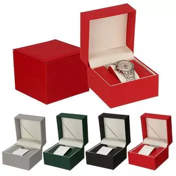 Высококачественная портативная коробка для часов из искусственной кожи, подарочный чехол, контейнер для хранения, коробка для хранения
