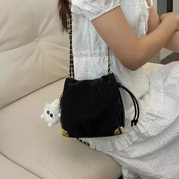 Высококачественная повседневная и элегантная женская сумка через плечо, универсальная сумка через плечо, новая сумка-ведро