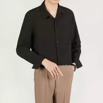 Высококачественная повседневная однотонная рубашка с длинными рукавами, не требующая глажки, свободная рубашка с эффектом висения, мужская красивая рубашка XXXXL