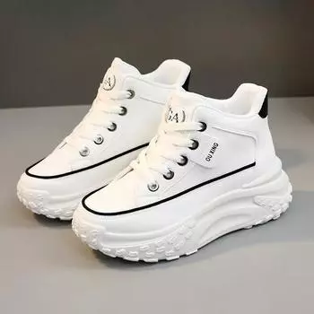 Высококачественная повседневная спортивная обувь в стиле ретро для женщин, роскошные универсальные высокие ботильоны на платформе, кроссовки для бега на весну 35 красный