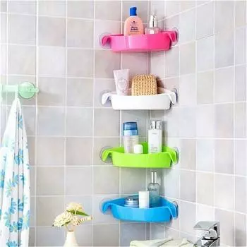 Высококачественная присоска, аксессуары для ванной комнаты, угловая полка для хранения, кухонная полка для хранения, полка для душа синий