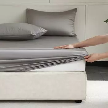 Высококачественная простыня из шелка Mulberry с резинками по всему периметру, чехол для матраса, гладкое нескользящее покрывало, постельное белье 100/160/200 2xPillowcase 48x74cm
