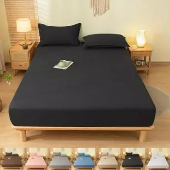 Высококачественная простыня на резинке, односпальная, двуспальная, размера King Queen, чехол для матраса с резинкой, простыня 90/120/150/180 2PCpillowcase48x74cm хаки