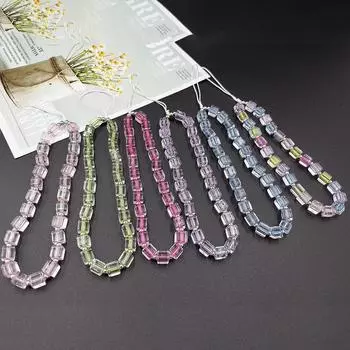 Высококачественная прозрачная фиолетовая цепочка для телефона с кубиками сахара и подвеской в виде запястья для женщин green зелёный