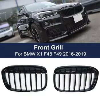 Высококачественная решетка переднего бампера Singel Line для BMW X1 F48 F49 2016-автомобильные аксессуары, замена гоночных аксессуаров