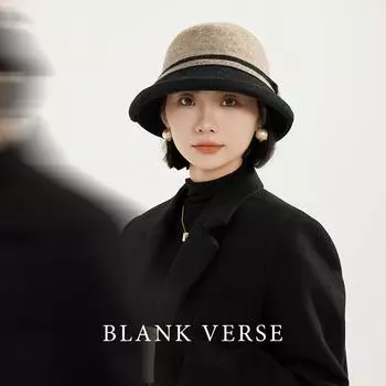 Высококачественная ретро-шляпа рыбака из шерсти контрастного цвета, зимняя женская темпераментная универсальная теплая завивающаяся модная шапка для бассейна