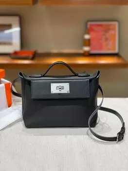 Высококачественная ретро-сумка со стальной фурнитурой 2424, женская сумка с верхним слоем из коровьей кожи, сумка-пельмень через плечо 21x16x10.5cm коричневый