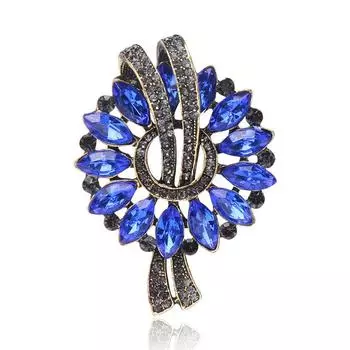 Высококачественная ретро-темпераментная маленькая брошь с кристаллами, модный блейзер, свитер, булавка для выреза, противоослепляющие аксессуары