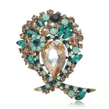 Высококачественная роскошная брошь из хрустального стекла, модная одежда для темперамента, сплав, стразы, корсажная булавка, ювелирные изделия