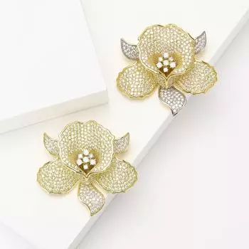Высококачественная роскошная микро-инкрустированная медная циркониевая брошь-цветок, модная и элегантная женская шаль-чеонгсам, брошь-булавка