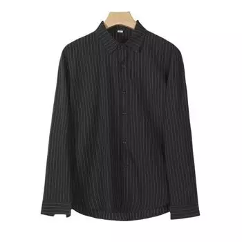 Высококачественная рубашка с длинным рукавом, мужская полосатая рубашка, мужская облегающая, большого размера XXXXL