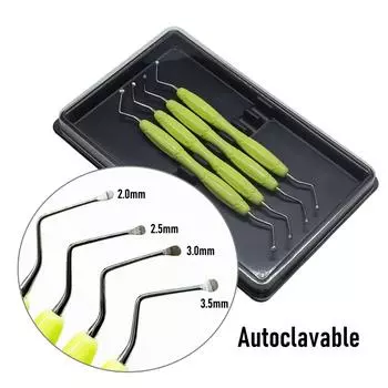 Высококачественная ручка для стоматологического скалера Ложка для чистки зубов Экскаватор Инструменты для реставрации Ложка Инструмент Высококачественный Длинный наконечник 1 piece 2.0mm