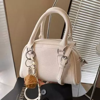 Высококачественная ручная сумка Shell Small женская сумка с узором личи, маленькая квадратная сумка через плечо, универсальная сумка-мессенджер для поездок на работу no pendant серебряный