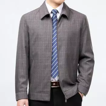 Высококачественная шерстяная куртка для мужчин среднего и пожилого возраста, повседневная деловая куртка с лацканами, весенняя и осенняя куртка для мужчин среднего возраста 170