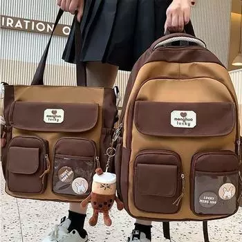 Высококачественная школьная сумка Capybara, большая вместимость, регулируемый ремень, сумка на плечо, водонепроницаемая дорожная сумка для студента