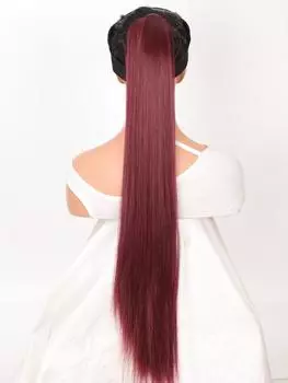 Высококачественная синтетическая заколка с прямым хвостом длиной 80 см, подходит для повседневной женской одежды.